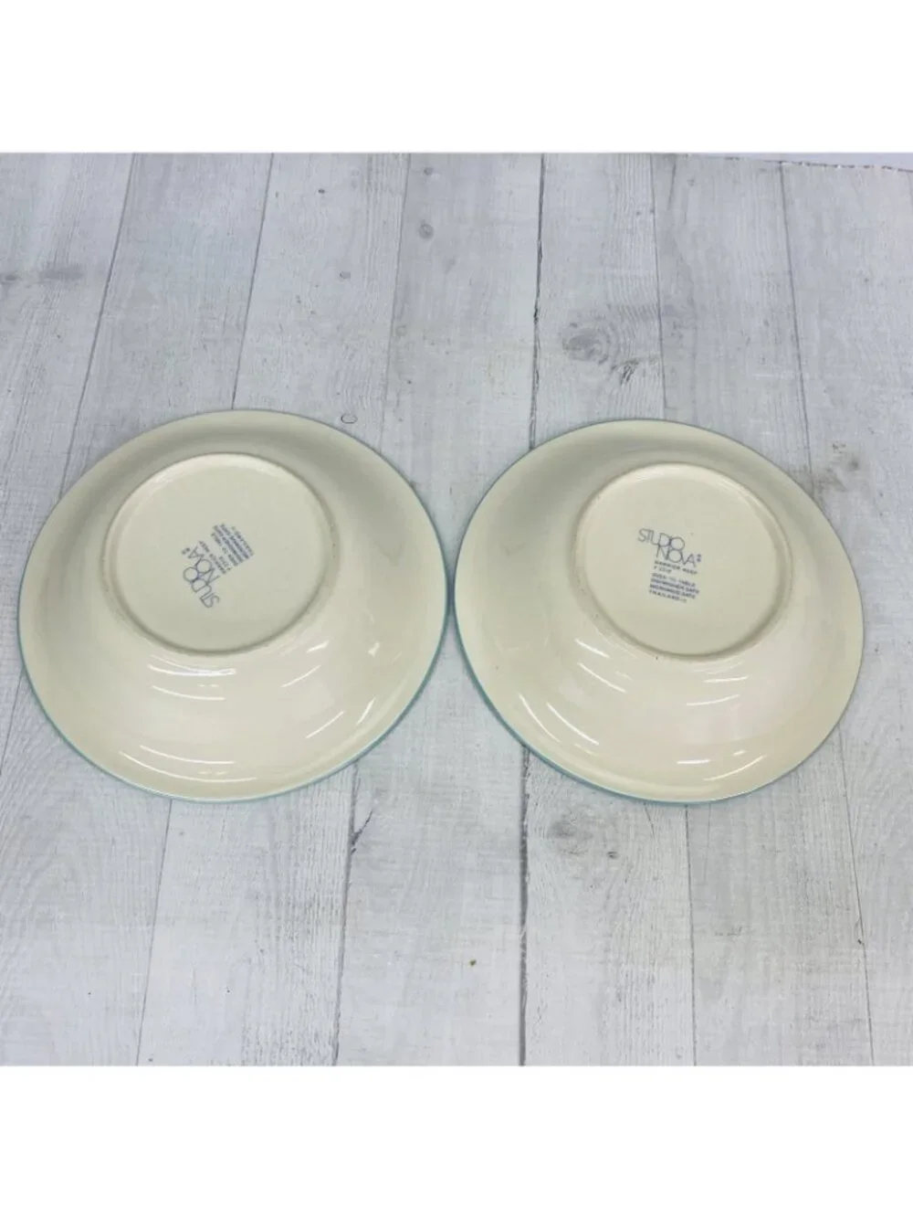 Studio Nova BARRIER REEF Y2310 Fish Aqua Tim Stoneware Soup Cereal Bowls Set 4